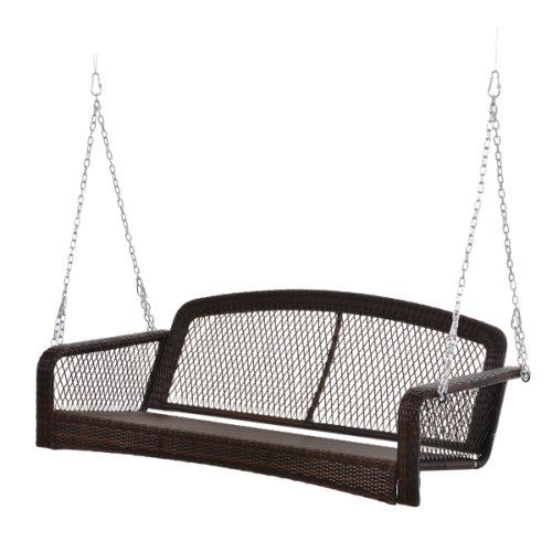 Outsunny 2-Person Outdoor Rattan Hanging Porch Swing Bench Chair Loveseat | Aosom Ireland