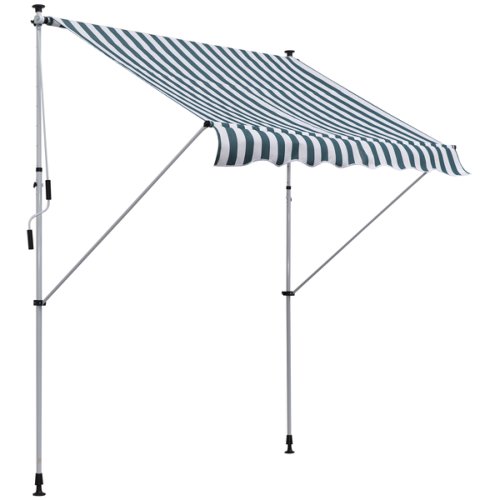Outsunny 200 x 150cm Patio Adjustable Awning Floor- to-ceiling Retractable Shade,UV Protective | Aosom Ireland