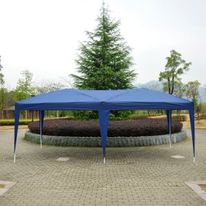 Outsunny 6 X 3M Heavy Duty Waterpoof UV Resistant Pop Up Gazebo Marquee Party Tent Wedding Awning Canopy-Blue