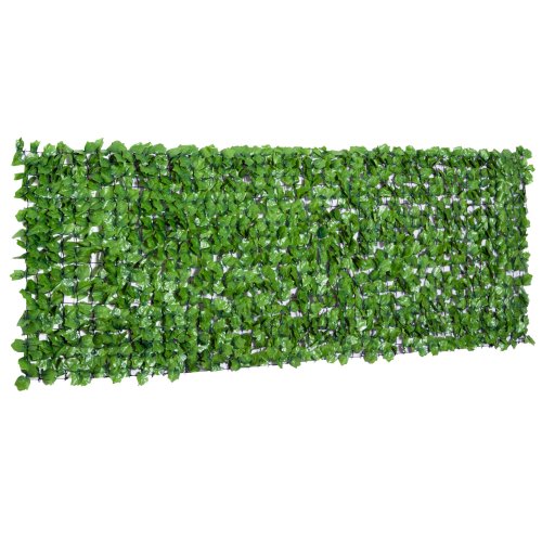 Outsunny Artificial Leaf Hedge Screen Privacy Fence Panel for Garden Outdoor Indoor Decor 3(m)x 1m  | Aosom Ireland
