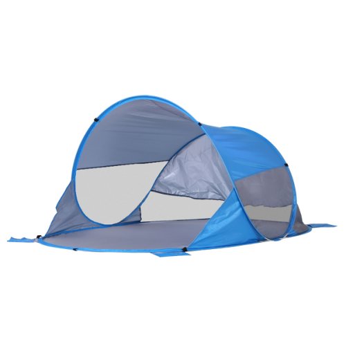 Outsunny Fibreglass Frame 2 Person Pop-Up Lightweight Camping Tent Blue|Aosom Ireland