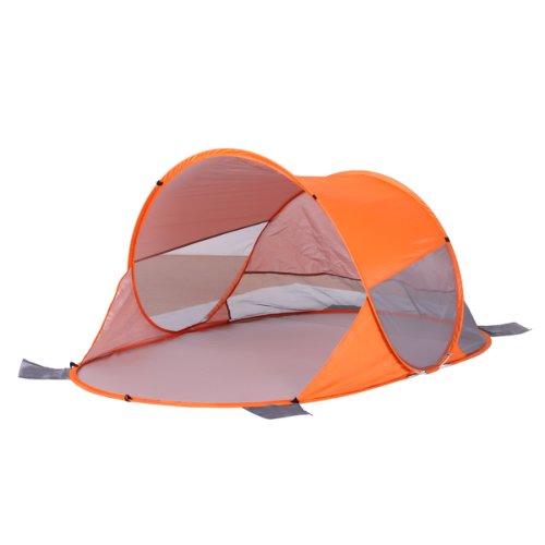Outsunny Fibreglass Frame 2 Person Pop-Up Lightweight Camping Tent Orange|Aosom Ireland
