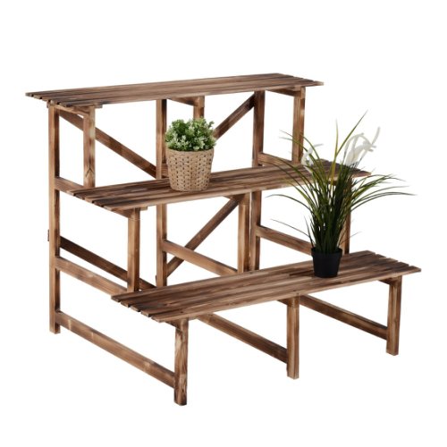 Outsunny Flower Stand, 100Lx80Wx80H cm, Wood|Aosom Ireland