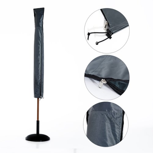 Outsunny Garden Offset Umbrella Parasol Waterproof Cover-Grey|Aosom Ireland