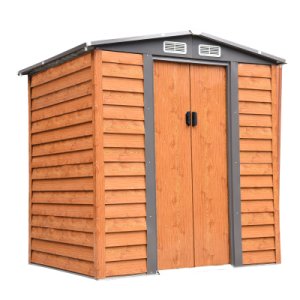 Outsunny Garden Shed, 193Lx152Wx176.5-203H cm, Steel