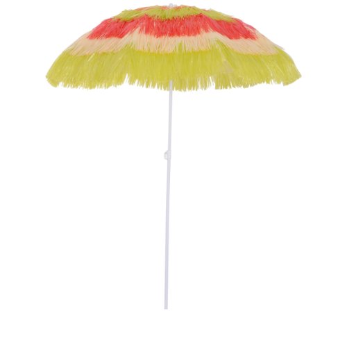 Outsunny Hawaii Beach Umbrella Foldable Parasol-Rainbow|Aosom Ireland