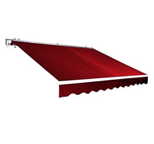 Outsunny Manual Retractable Awning, size (3m x 2.5m)-Red