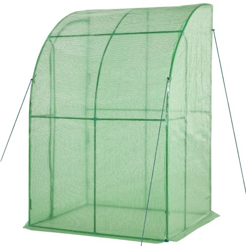 Outsunny Outdoor Walk-In Tunnel Gardening Greenhouse with Zippered Doorss Strong Reinforced PE COVER 143 x 118 x 212cm Green | Aosom Ireland
