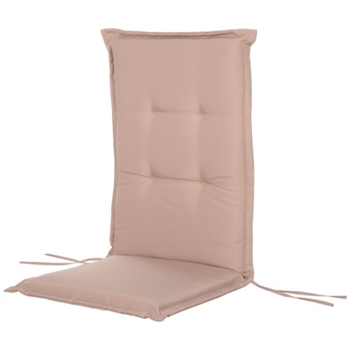Outsunny Polyester High Back Outdoor Garden Chair Replacement Cushion Beige|Aosom Ireland