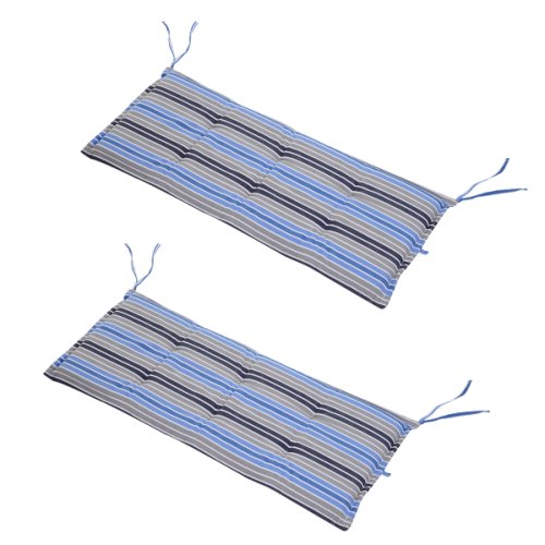 Outsunny Polyester Set Of 2 Swing Chair Cushion Blue Stripes|Aosom Ireland