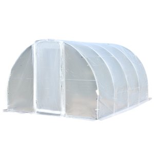 Outsunny Polytunnel Greenhouse Walk-In Metal Frame Transparent 400x300x200cm