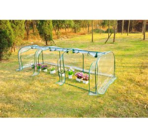 Outsunny pvc transparent greenhouse, steel frame, l size