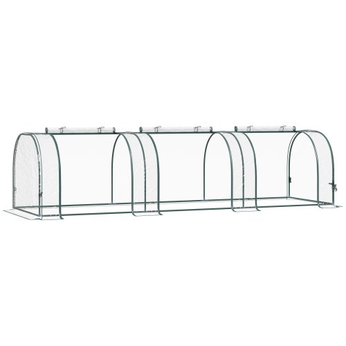 Outsunny PVC Transparent Greenhouse, Steel Frame, L size NEXT DAY DELIVERY | Aosom Ireland