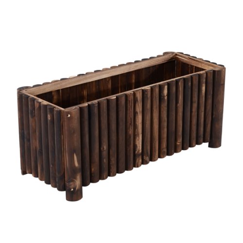 Outsunny Raised Flower Bed Wooden Rectangualr Planter Container Box Wood 4 Feet | Aosom Ireland