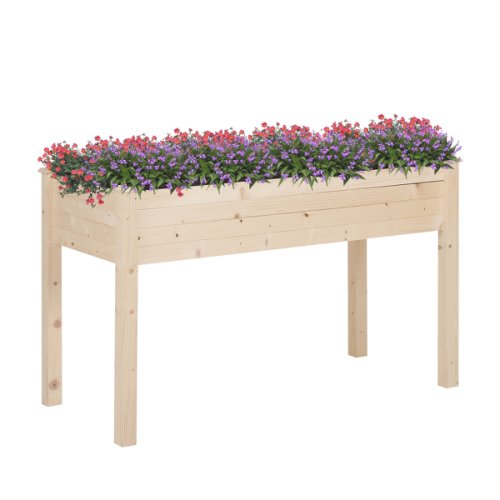 Outsunny Raised Wood Garden Bed Planter Vegetables Grow Flower Herbs Box Kit|Aosom Ireland