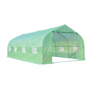 Outsunny Walk in Polytunnel Greenhouse, 6Lx3Wx2H m-Green