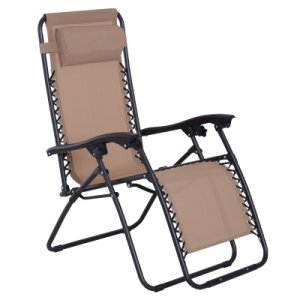 Outsunny Zero Gravity Chair Adjustable Patio Lounge Chair Recling Seat