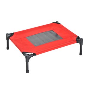 Pawhut Elevated Pet Bed-Black, Red