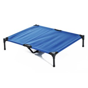 Pawhut Raised Pet Bed, 92Lx76Wx18H cm-Blue