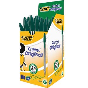 Bic Cristal Original Ball Pens - Green (Box of 50)
