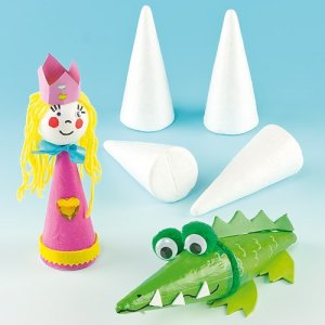 Polystyrene Craft Cones (Pack of 10)