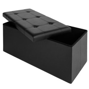 Faltbare Sitzbank/Sitzhocker MDF - 80x40x40 cm schwarz