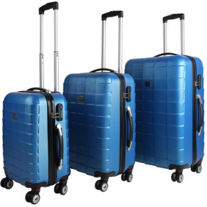 Kofferset Hartschale 3 tlg. Blau M/L/XL aus ABS 36l, 59l, 89l