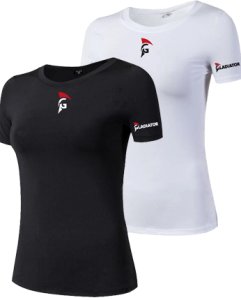 Gladiator Sports Compression Shirt for Women (Black & White)
