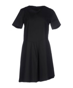 Antonelli Womens Black Cotton Short Sleeve Dress - Size 10