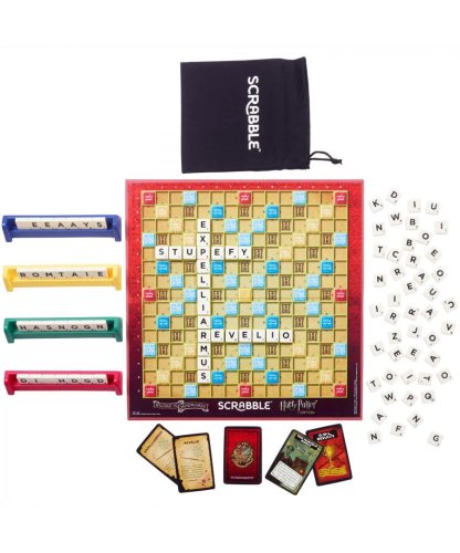 Mattel Unisex Games Scrabble Cross Word Harry Potter Word-Forming Board Game - Multicolour - One Size