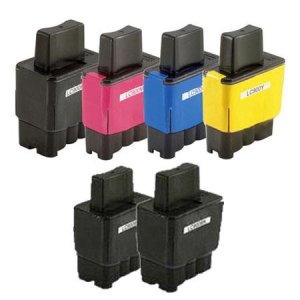 Printerinks Compatible multipack brother mfc-420cn printer ink cartridges (6 pack) -lc900bk