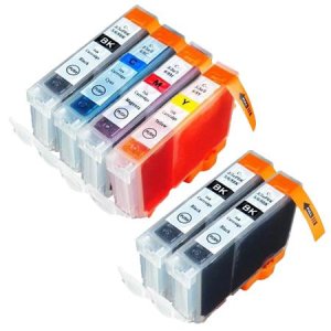 Compatible Multipack Canon BJC-8200 Printer Ink Cartridges (6 Pack) -4705A002