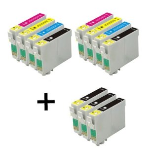 Printerinks Compatible multipack epson stylus c64 photo edition printer ink cartridges (11 pack) -c13t04414010