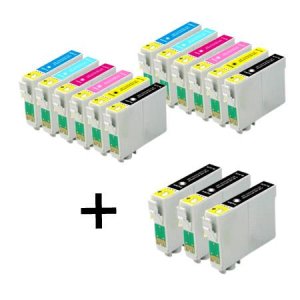 Printerinks Compatible multipack epson stylus photo r300 printer ink cartridges (15 pack) -c13t04814010