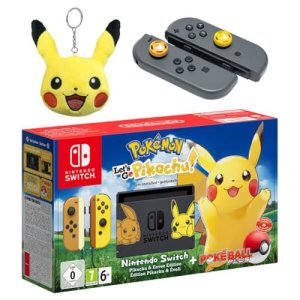 Nintendo Switch+Pokmon: Lets Go Pikachu! Edition portable game console Gray Yellow 15.8 cm (6.2") Touchscreen 32 GB Wi-Fi
