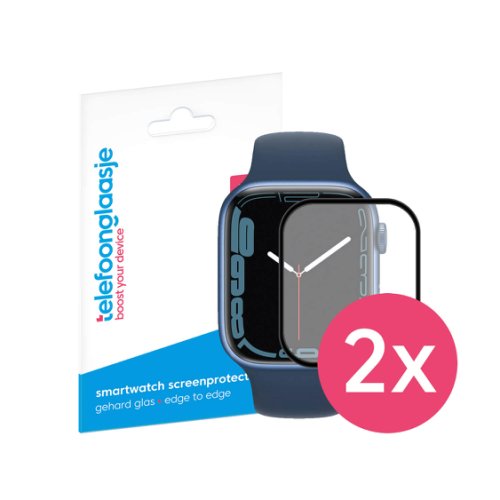 Telefoonglaasje Duopack: apple watch 7 screenprotector - 45mm