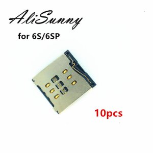 AliSunny 5stk SIM-kortbakke-stik Socket til iPhone 6S Plus 6SP 4.7 '' Indvendige Micro SIM-kortlæser Adapter Erstatningsdele - 5x for 6S
