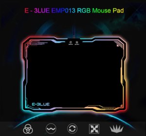 E - 3LUE EMP013 Pro Gaming musemattespil med 10 modeller RGB-belysning Let gummimus Musepad