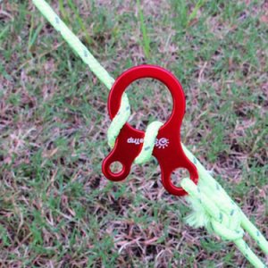 Productspro Edc 10stk quick knot telt wind rope spænde 3 hul antislip camping vandring stramningskrog wind rope spænder - blue