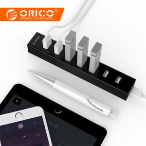 ORICO H7013-U2 7-porte USB 2.0 HUB til MAC Notebook Perfekt med 30 CM Datakabel - Red