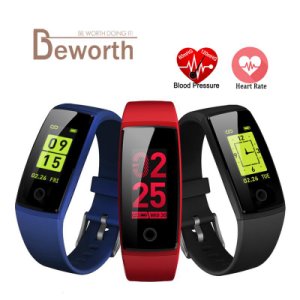 Productspro V10 smart armbånd fitness band ips farve lcd skærm hjertefrekvens monitor aktivitet tracker armbånd skridttæller blodtryk - blue
