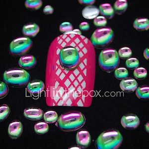 100pcs couleur aléatoire taille de mélange 3d nail art décoration