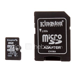 Kingston microSDHC Class 10 Ultra TF carte 8G avec adaptateur de carte TF