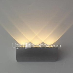 lampe de mur de LED trois lumières chaud acrylique en aluminium blanc 100 ~ entrée 240v