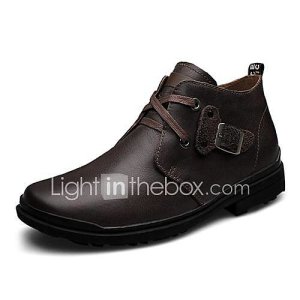 Men's Shoes Comfort Low Heel Leather Oxfords with Lace-up Shoes More colors available