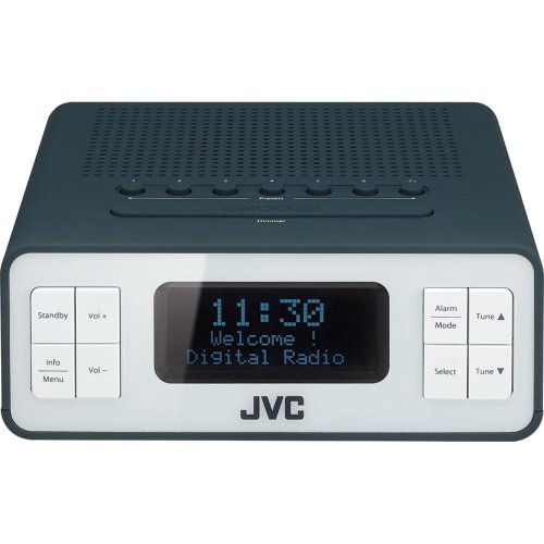 JVC RA-D38H DAB/FM Clock Radio - Grey