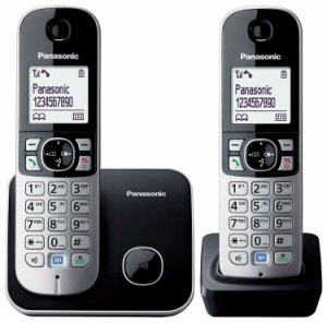 Panasonic KX-TG6811 / 6812/ 6813 Dect Digital Cordless Telephone in Black and Silver