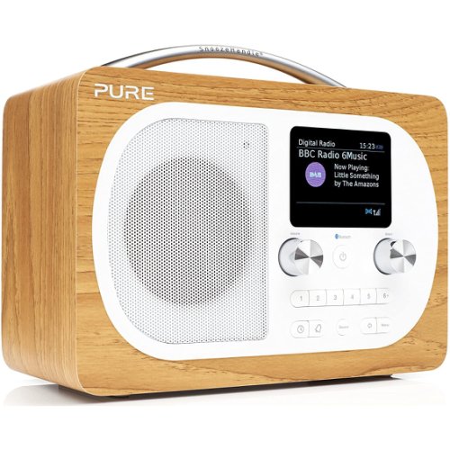 Pure Evoke H4 Portable FM/DAB+/DAB Digital Radio - Oak