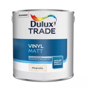Dulux Trade Magnolia Vinyl Matt Emulsion Paint 2.5L