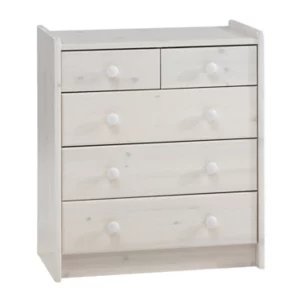 Form Wizard White Pine 5 Drawer Chest (H)720mm (W)640mm (D)380mm